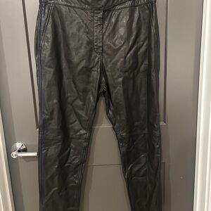 Rag & Bone Black Leather Trousers